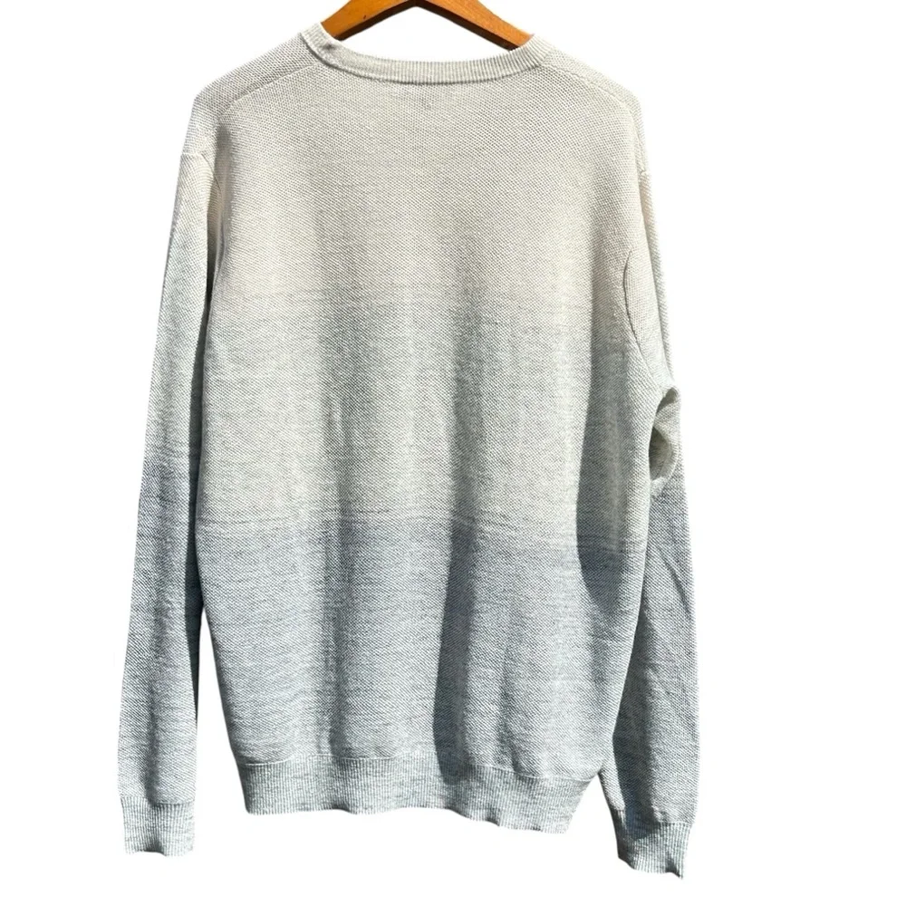 PETER MILLAR Men XXL Crown Crafted Camden Wool Cashmere Linen Gray Cream Sweater